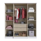 Guarda Roupas Casal 4 Portas 2 Gavetas Internas Miami  Branco
