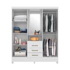 Guarda-roupas Casal 4 Portas 3 Gavetas E Espelho Multimóveis