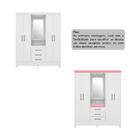 Guarda-roupas Casal 4 Portas 3 Gavetas E Espelho Multimóveis