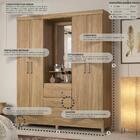 Guarda-roupas Casal 4 Portas 3 Gavetas E Espelho Multimóveis