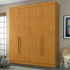 Guarda Roupas Casal 4 Portas 3 Gavetas Roma Conquista Móveis