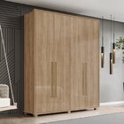 Guarda Roupas Casal 4 Portas 3 Gavetas Veles Jequitibá