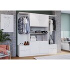 Guarda Roupas Casal 4 Portas 4 Gavetas 2 Cabideiros Closet  B