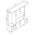 Guarda Roupas Casal 4 Portas 4 Gavetas 2 Cabideiros Closet  M