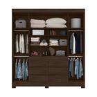 Guarda-roupas Casal 4 Portas 6 Gavetas E Espelhos Multimóveis