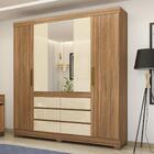 Guarda-roupas Casal 4 Portas 6 Gavetas E Espelhos Multimóveis
