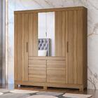 Guarda-roupas Casal 4 Portas 6 Gavetas E Espelhos Multimóveis