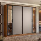 Guarda-Roupas Casal 4 Portas Vidro Reflecta Multimóveis CR352