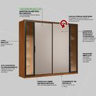 Guarda-Roupas Casal 4 Portas Vidro Reflecta Multimóveis CR352