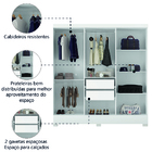 Guarda Roupas Casal 6 Portas 2 Gavetas Branco Verso Demóbile