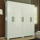 Guarda Roupas Casal 6 Portas 2 Gavetas Branco Verso Demóbile
