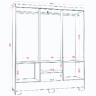 Guarda Roupas Casal 6 Portas 2 Gavetas Coimbra Aramóveis
