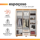 Guarda Roupas Casal 6 Portas 2 Gavetas Libano Madeirado / Off