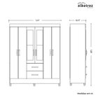 Guarda Roupas Casal 6 Portas 2 Gavetas Mobi Branco Fosco