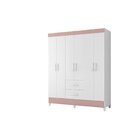 Guarda Roupas Casal 6 Portas 2 Gavetas Mobi Branco Fosco