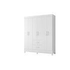 Guarda Roupas Casal 6 Portas 2 Gavetas Mobi Branco Fosco