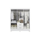 Guarda Roupas Casal 6 Portas 2 Gavetas Mobi Branco Fosco