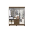 Guarda Roupas Casal 6 Portas 2 Gavetas Mobi Cacau