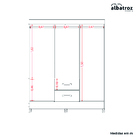 Guarda Roupas Casal 6 Portas 2 Gavetas Mobi Nature / Grafite