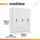 Guarda Roupas Casal 6 Portas 2 Gavetas Prime Branco Maxel
