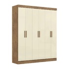 Guarda Roupas Casal 6 Portas 2 Gavetas Prime Ipê / Off White