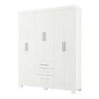 Guarda-roupas Casal 6 Portas 3 Gavetas Branco Maestro
