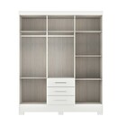 Guarda-roupas Casal 6 Portas 3 Gavetas Branco Maestro