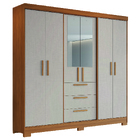 Guarda Roupas Casal 6 Portas 3 Gavetas Com Espelho Croácia Ma
