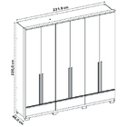 Guarda Roupas Casal 6 Portas 3 Gavetas Espanha Madeirado / Of