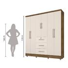 Guarda Roupas Casal 6 Portas 3 Gavetas Tokio Jequitibá / Off