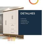 Guarda Roupas Casal 6 Portas 3 Gavetas Tokio Jequitibá / Off