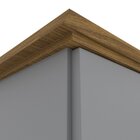 Guarda Roupas Casal 6 Portas 3 Gavetas Vigo Cinza/nature