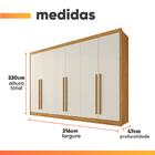 Guarda Roupas Casal 6 Portas 4 Gavetas 100% Mdf Chipre