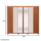 Guarda Roupas Casal 6 Portas 4 Gavetas Com Espelho London Dj