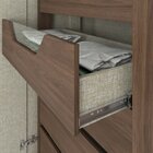 Guarda Roupas Casal 6 Portas 5 Gavetas Titanium Castanho Hp