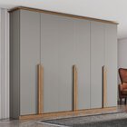 Guarda Roupas Casal 6 Portas 6 Gavetas Andréas Cinza/nature