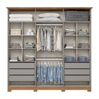 Guarda Roupas Casal 6 Portas 6 Gavetas Andréas Cinza/nature