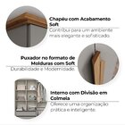 Guarda Roupas Casal 6 Portas 6 Gavetas Andréas Nature/off Whi