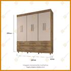 Guarda Roupas Casal 6 Portas 6 Gavetas E Pés 66020 Araplac