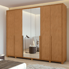 Guarda-roupas Casal 6 Portas 8 Gavetas Com Pés 100% Mdf Com 4