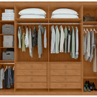 Guarda-roupas Casal 6 Portas 8 Gavetas Com Pés 100% Mdf Com 4