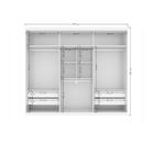 Guarda Roupas Casal 6 Portas Com Espelho Mari Branco