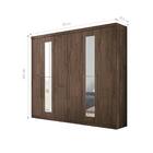 Guarda Roupas Casal 6 Portas Com Espelho Mari Ébano
