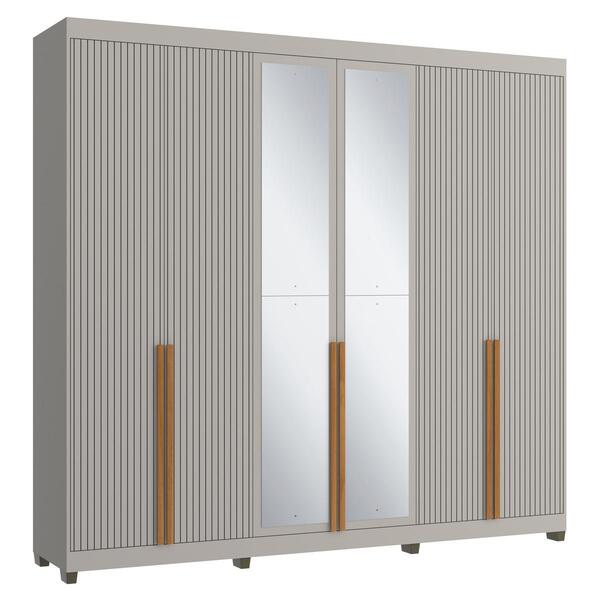 Guarda-roupas Casal 6 Portas Com Espelhos Multimóveis Cr35242