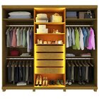 Guarda Roupas Casal 6 Portas Com Pés E Led Absolut New Reflec