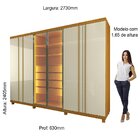 Guarda Roupas Casal 6 Portas Com Pés E Led Absolut New Reflec