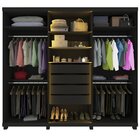 Guarda Roupas Casal 6 Portas Com Pés E Led Absolut New Reflec