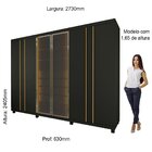 Guarda Roupas Casal 6 Portas Com Pés E Led Absolut New Reflec