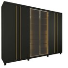 Guarda Roupas Casal 6 Portas Com Pés E Led Absolut New Reflec