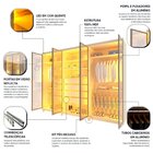 Guarda-roupas Casal 6 Portas Reflecta Com Pés E Led Absolut N